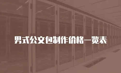 男式公文包制作价格一览表