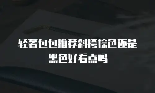 轻奢包包推荐斜挎棕色还是黑色好看点吗