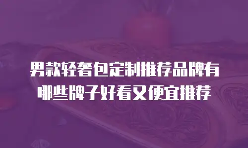 男款轻奢包定制推荐品牌有哪些牌子好看又便宜推荐