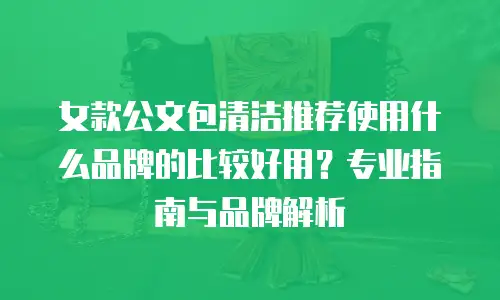 女款公文包清洁推荐使用什么品牌的比较好用？专业指南与品牌解析