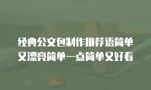 经典公文包制作推荐语简单又漂亮简单一点简单又好看