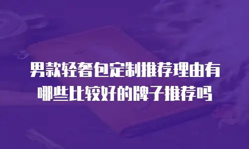 男款轻奢包定制推荐理由有哪些比较好的牌子推荐吗