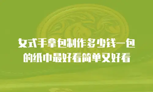 女式手拿包制作多少钱一包的纸巾最好看简单又好看