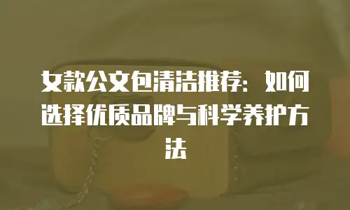 女款公文包清洁推荐：如何选择优质品牌与科学养护方法