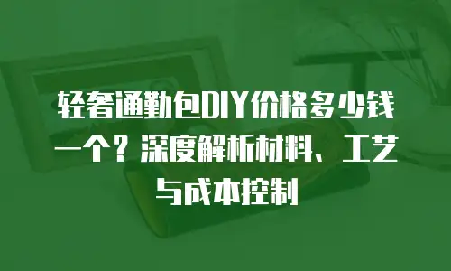 轻奢通勤包DIY价格多少钱一个？深度解析材料、工艺与成本控制