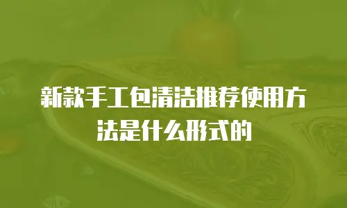 新款手工包清洁推荐使用方法是什么形式的