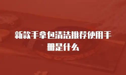 新款手拿包清洁推荐使用手册是什么