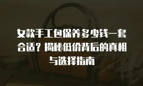 女款手工包保养多少钱一套合适？揭秘低价背后的真相与选择指南