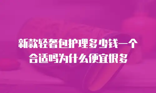 新款轻奢包护理多少钱一个合适吗为什么便宜很多