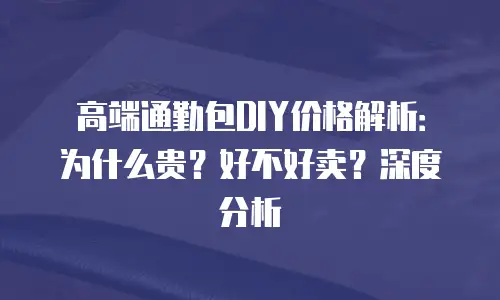 高端通勤包DIY价格解析：为什么贵？好不好卖？深度分析
