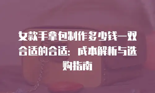 女款手拿包制作多少钱一双合适的合适：成本解析与选购指南