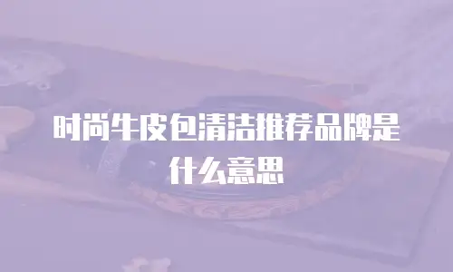 时尚牛皮包清洁推荐品牌是什么意思