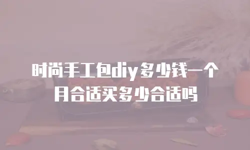 时尚手工包diy多少钱一个月合适买多少合适吗