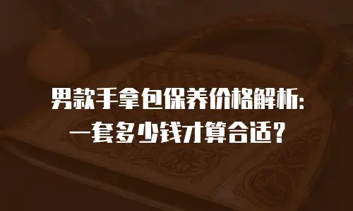 男款手拿包保养价格解析：一套多少钱才算合适？