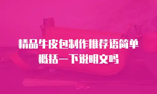 精品牛皮包制作推荐语简单概括一下说明文吗