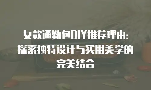 女款通勤包DIY推荐理由：探索独特设计与实用美学的完美结合