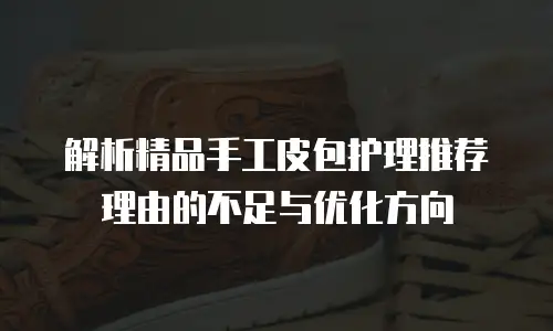 解析精品手工皮包护理推荐理由的不足与优化方向