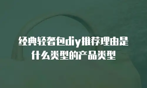 经典轻奢包diy推荐理由是什么类型的产品类型