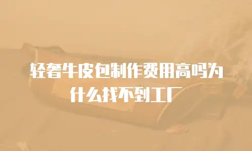 轻奢牛皮包制作费用高吗为什么找不到工厂