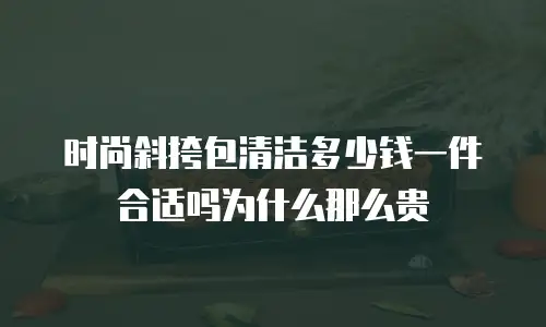 时尚斜挎包清洁多少钱一件合适吗为什么那么贵