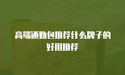 高端通勤包推荐什么牌子的好用推荐