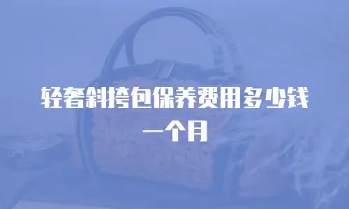 轻奢斜挎包保养费用多少钱一个月