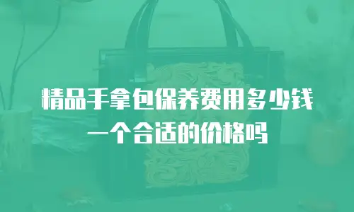 精品手拿包保养费用多少钱一个合适的价格吗