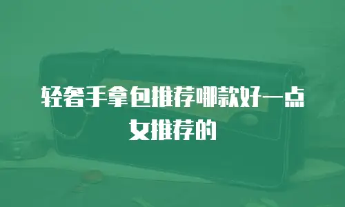 轻奢手拿包推荐哪款好一点女推荐的
