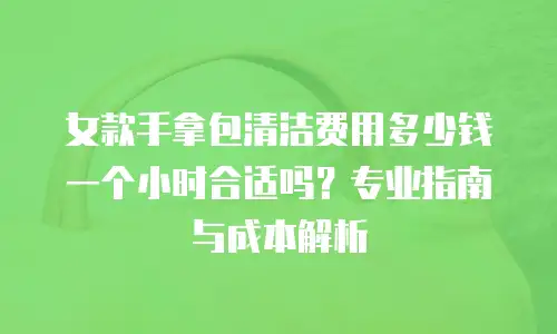 女款手拿包清洁费用多少钱一个小时合适吗？专业指南与成本解析