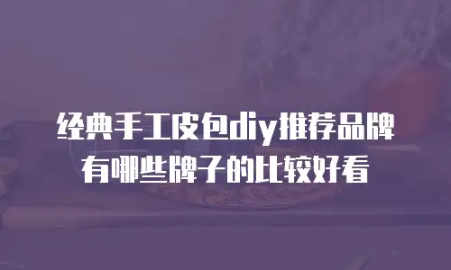 经典手工皮包diy推荐品牌有哪些牌子的比较好看