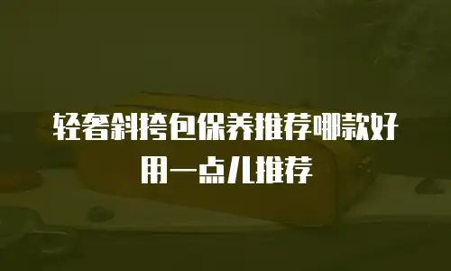 轻奢斜挎包保养推荐哪款好用一点儿推荐