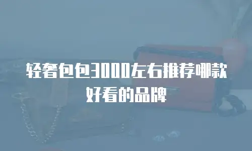 轻奢包包3000左右推荐哪款好看的品牌