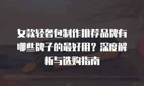 女款轻奢包制作推荐品牌有哪些牌子的最好用？深度解析与选购指南