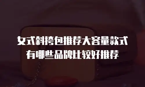 女式斜挎包推荐大容量款式有哪些品牌比较好推荐