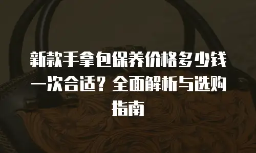 新款手拿包保养价格多少钱一次合适？全面解析与选购指南