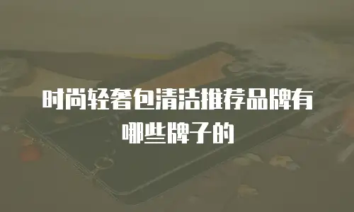 时尚轻奢包清洁推荐品牌有哪些牌子的