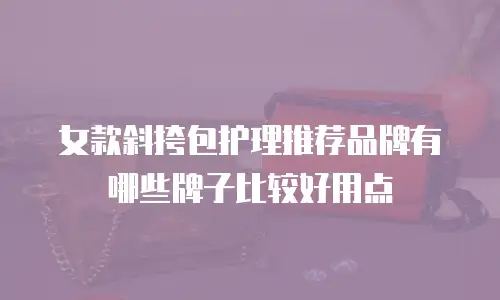 女款斜挎包护理推荐品牌有哪些牌子比较好用点