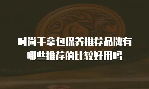时尚手拿包保养推荐品牌有哪些推荐的比较好用吗