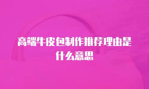 高端牛皮包制作推荐理由是什么意思