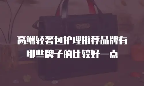 高端轻奢包护理推荐品牌有哪些牌子的比较好一点