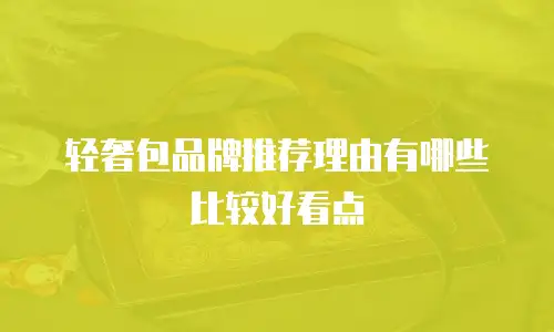 轻奢包品牌推荐理由有哪些比较好看点