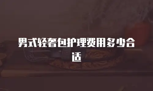 男式轻奢包护理费用多少合适