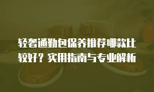 轻奢通勤包保养推荐哪款比较好？实用指南与专业解析