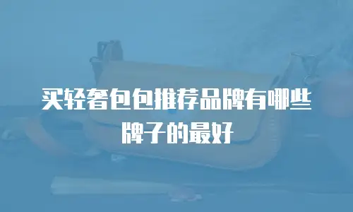 买轻奢包包推荐品牌有哪些牌子的最好