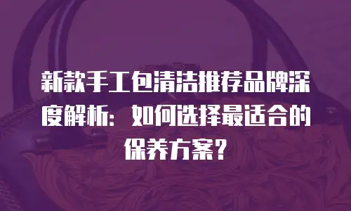 新款手工包清洁推荐品牌深度解析：如何选择最适合的保养方案？