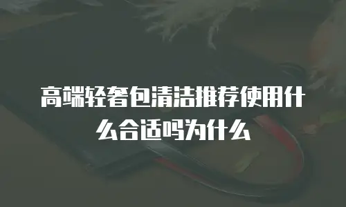 高端轻奢包清洁推荐使用什么合适吗为什么
