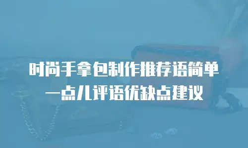 时尚手拿包制作推荐语简单一点儿评语优缺点建议