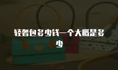 轻奢包多少钱一个大概是多少