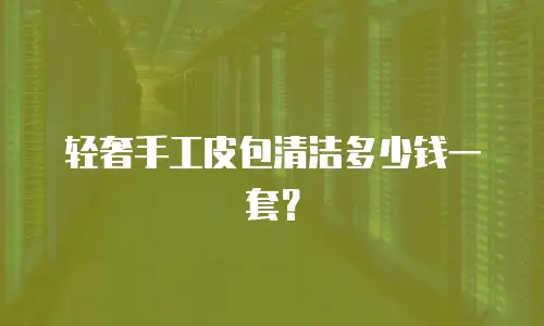 轻奢手工皮包清洁多少钱一套？