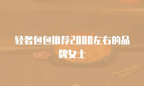 轻奢包包推荐2000左右的品牌女士